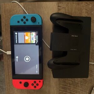 Nintendo Switch with Blue and Red Joy-Cons